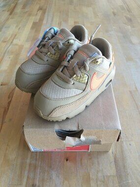 Off-White x Nike Air Max 90 "Desert Ore" BV0852-200 Sz 7C *Damaged Box*